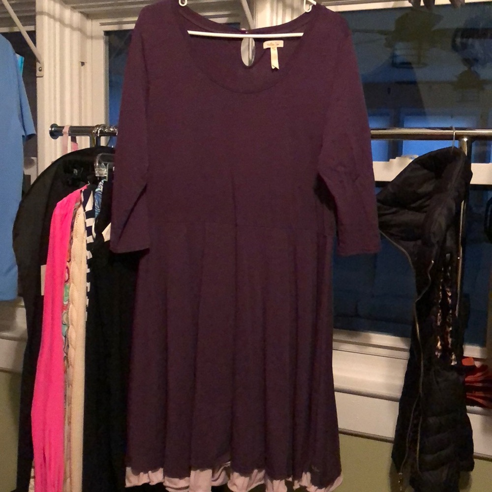 Purple Matilda Jane Dress with ruffle